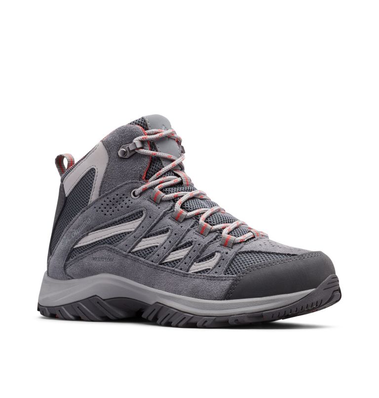 Columbia Crestwood™ Mid Waterproof Ženske Obuća za Planinarenje Tamno Sive Crvene | QQO3376GA